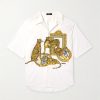 Wild Cats Camp-Collar Printed Cotton-Poplin Shirt Wild Cats Camp-Collar Printed Cotton-Poplin Shirt