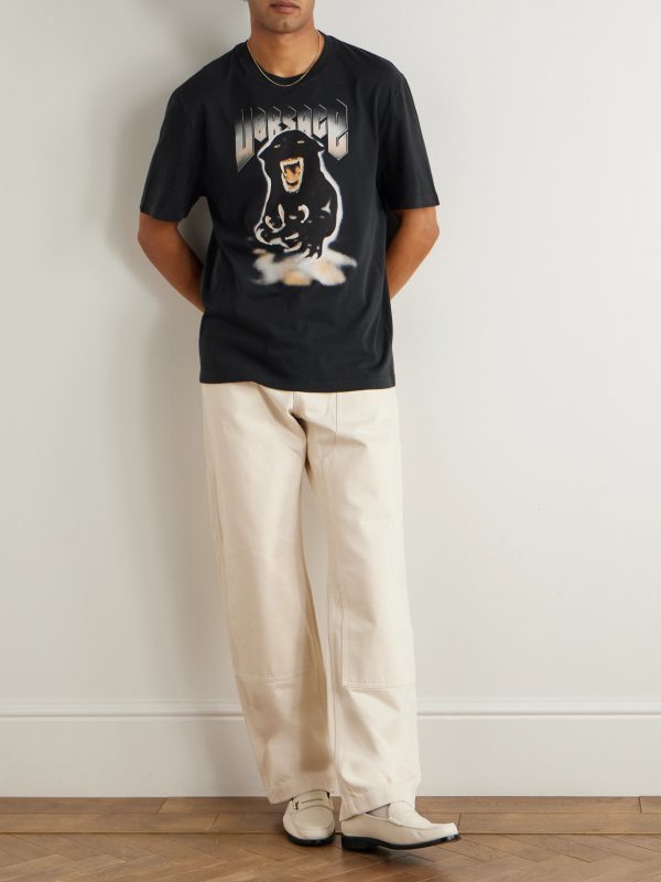 Re-Edition Panther Printed Cotton-Jersey T-Shirt - OU Re-Edition Panther Printed Cotton-Jersey T-Shirt - OU