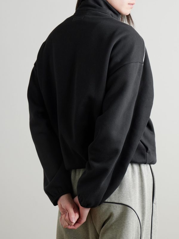 Logo-Embroidered Cotton-Blend Jersey Track Jacket - BK Logo-Embroidered Cotton-Blend Jersey Track Jacket - BK
