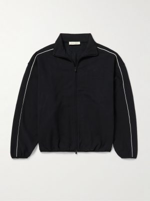 Logo-Embroidered Cotton-Blend Jersey Track Jacket