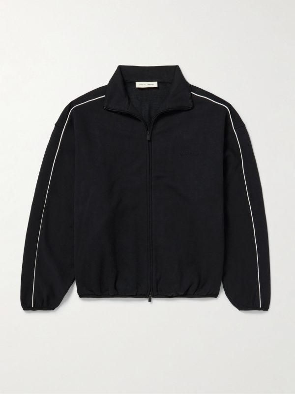 Logo-Embroidered Cotton-Blend Jersey Track Jacket Logo-Embroidered Cotton-Blend Jersey Track Jacket