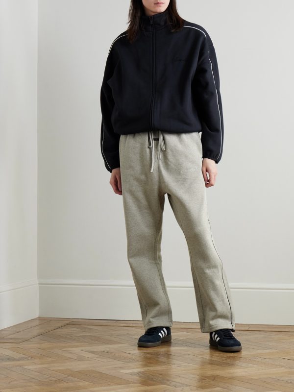 Logo-Embroidered Cotton-Blend Jersey Sweatpants - OU Logo-Embroidered Cotton-Blend Jersey Sweatpants - OU