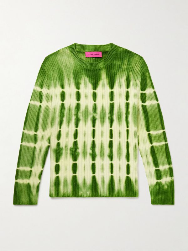 Wire Tie-Dyed Ribbed Cashmere Sweater Wire Tie-Dyed Ribbed Cashmere Sweater