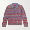 Explorer Striped Cashmere-Blend Polo Sweater Explorer Striped Cashmere-Blend Polo Sweater