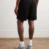 Straight-Leg Logo-Print Mesh Shorts - BK Straight-Leg Logo-Print Mesh Shorts - BK