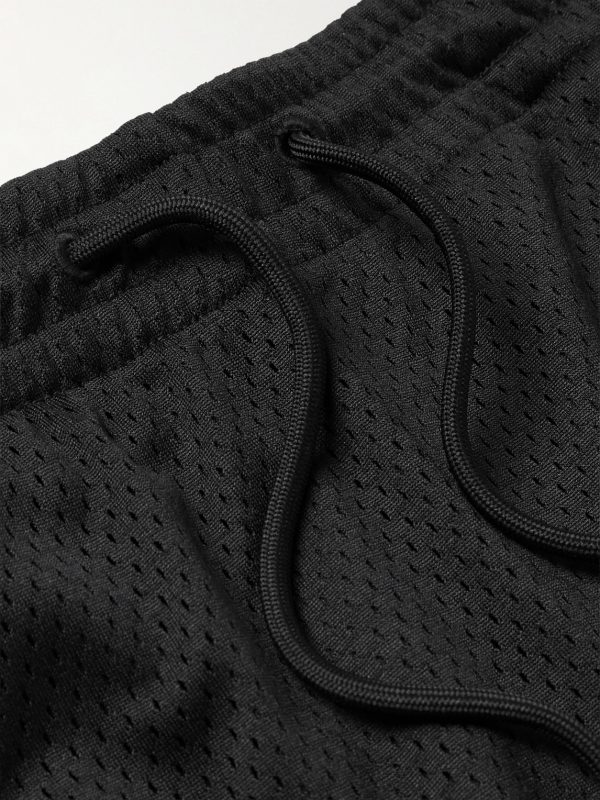Straight-Leg Logo-Print Mesh Shorts - CU Straight-Leg Logo-Print Mesh Shorts - CU