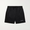 Straight-Leg Logo-Print Mesh Shorts Straight-Leg Logo-Print Mesh Shorts