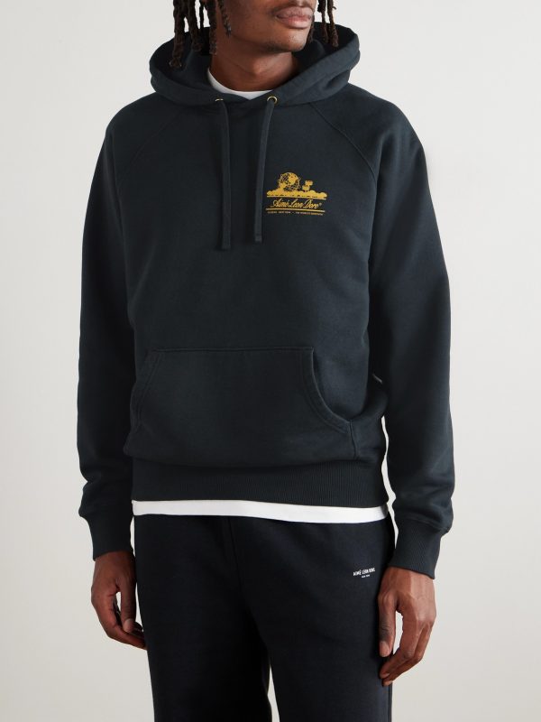 Unisphere Logo-Print Cotton-Jersey Hoodie - FR Unisphere Logo-Print Cotton-Jersey Hoodie - FR