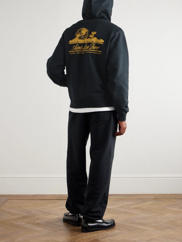 Unisphere Logo-Print Cotton-Jersey Hoodie - OU Unisphere Logo-Print Cotton-Jersey Hoodie - OU
