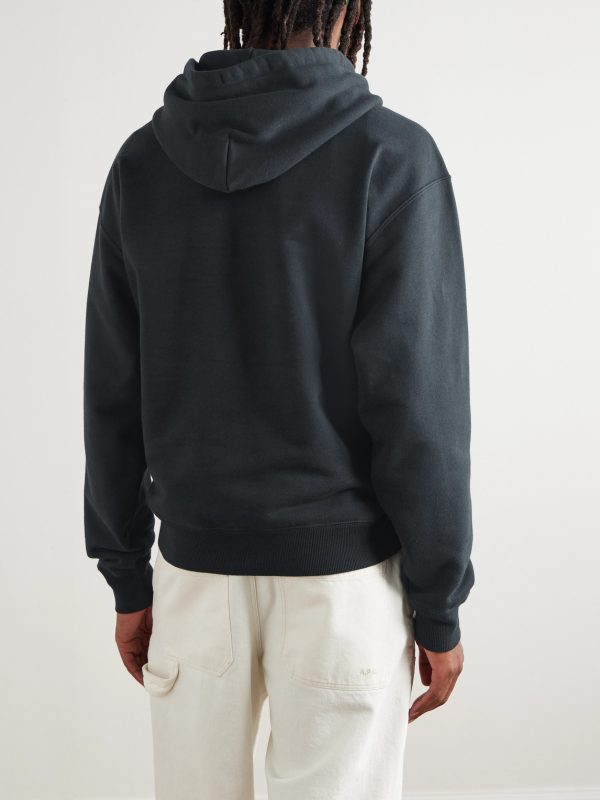Logo-Print Cotton-Jersey Hoodie - BK Logo-Print Cotton-Jersey Hoodie - BK