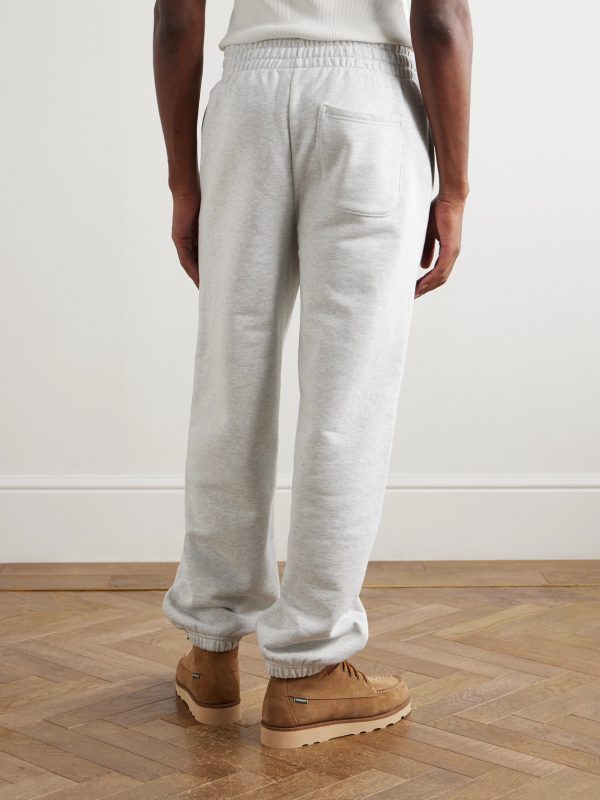 Straight-Leg Logo-Print Cotton-Jersey Sweatpants - BK