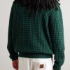 Waffle-Knit Cotton Sweater - BK