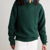 Waffle-Knit Cotton Sweater - FR