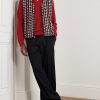 Jacquard-Knit Wool Zip-Up Gilet - OU