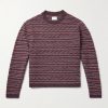 Abstract Jacquard-Knit Wool-Blend Sweater