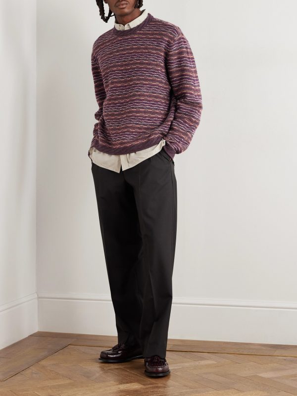 Abstract Jacquard-Knit Wool-Blend Sweater - OU