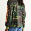 Camouflage-Print Waffle-Knit Cotton T-Shirt - BK