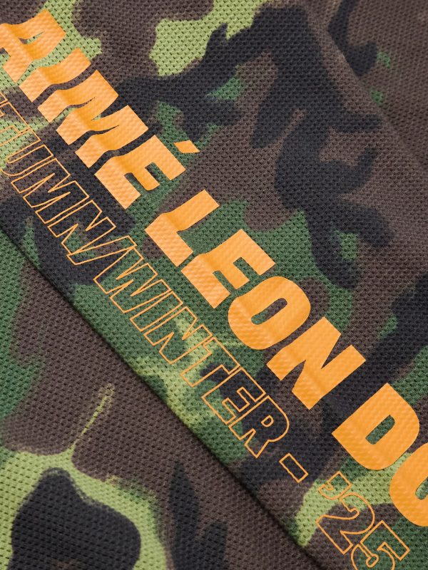 Camouflage-Print Waffle-Knit Cotton T-Shirt - CU