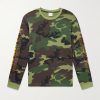 Camouflage-Print Waffle-Knit Cotton T-Shirt