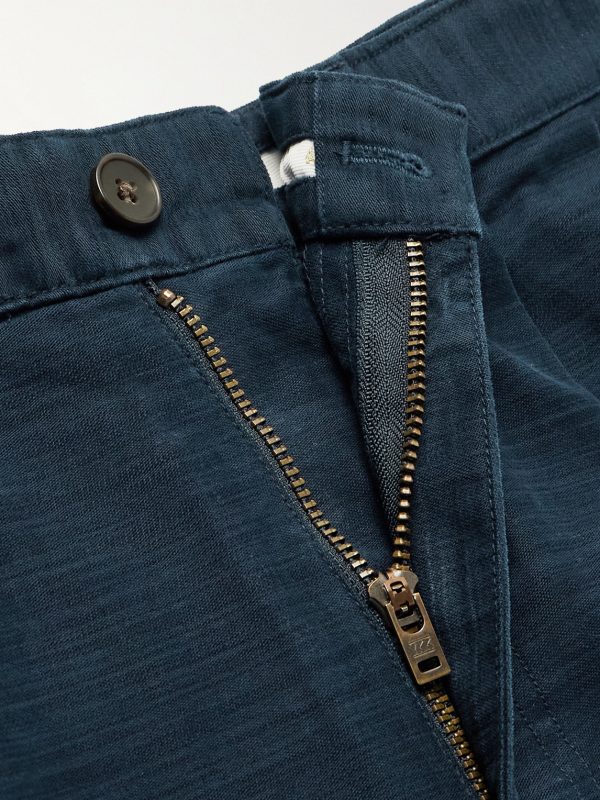 Straight-Leg Pleated Cotton-Sateen Trousers - E1 Straight-Leg Pleated Cotton-Sateen Trousers - E1