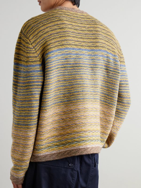 Abstract Jacquard-Knit Wool-Blend Sweater - BK