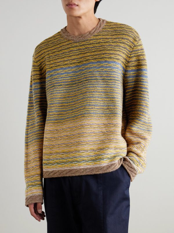 Abstract Jacquard-Knit Wool-Blend Sweater - FR