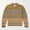 Abstract Jacquard-Knit Wool-Blend Sweater