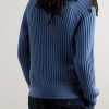 Ribbed Merino Wool-Blend Zip-Up Sweater - BK Ribbed Merino Wool-Blend Zip-Up Sweater - BK