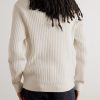 Ribbed Merino Wool and Cotton-Blend Rollneck Sweater - BK