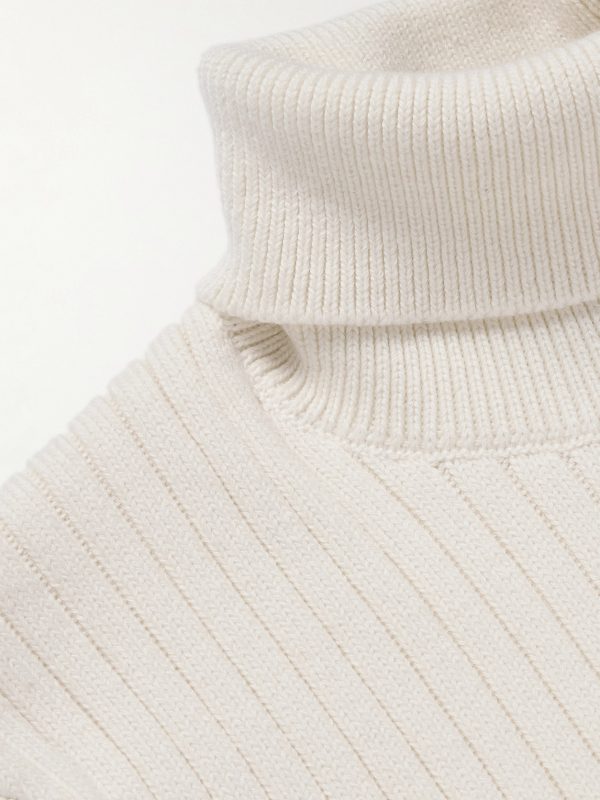 Ribbed Merino Wool and Cotton-Blend Rollneck Sweater - CU