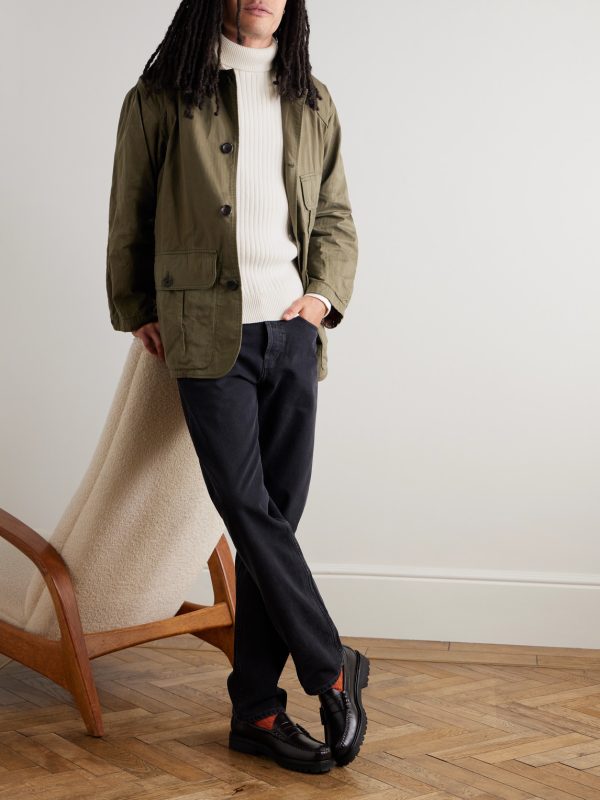Ribbed Merino Wool and Cotton-Blend Rollneck Sweater - OU