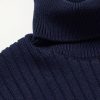 Ribbed Merino Wool and Cotton-Blend Rollneck Sweater - CU Ribbed Merino Wool and Cotton-Blend Rollneck Sweater - CU