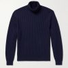 Ribbed Merino Wool and Cotton-Blend Rollneck Sweater Ribbed Merino Wool and Cotton-Blend Rollneck Sweater
