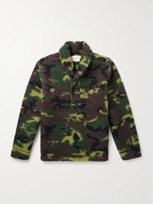 Camouflage-Print Wool-Fleece Sweatshirt