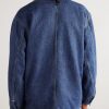 Corduroy-Trimmed Denim Barn Jacket - BK Corduroy-Trimmed Denim Barn Jacket - BK