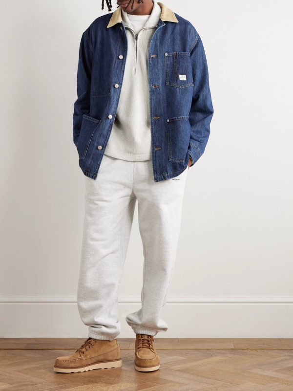 Corduroy-Trimmed Denim Barn Jacket - OU Corduroy-Trimmed Denim Barn Jacket - OU