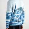 Seascape Intarsia Mohair-Blend Cardigan - BK