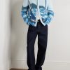 Seascape Intarsia Mohair-Blend Cardigan - OU