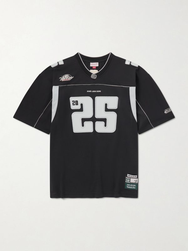 + Mitchell & Ness Oversized Appliquéd Mesh T-Shirt + Mitchell & Ness Oversized Appliquéd Mesh T-Shirt