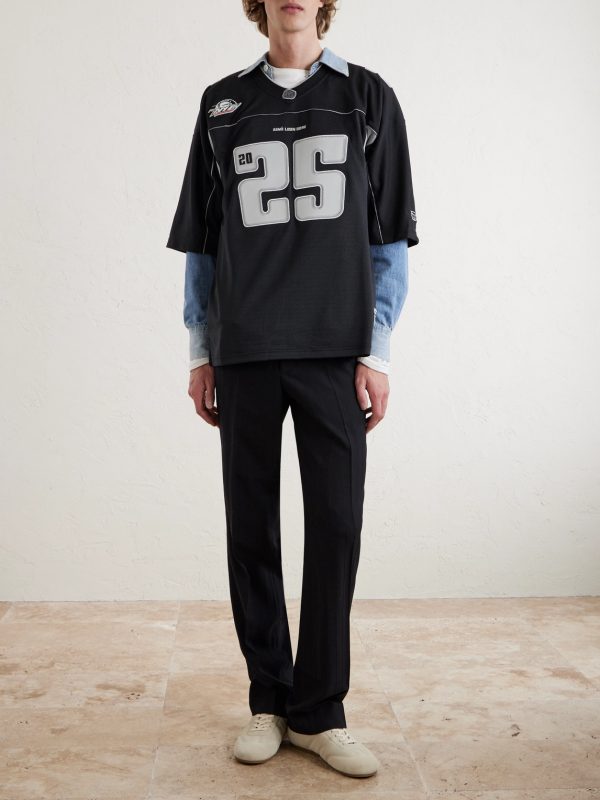 + Mitchell & Ness Oversized Appliquéd Mesh T-Shirt - OU + Mitchell & Ness Oversized Appliquéd Mesh T-Shirt - OU
