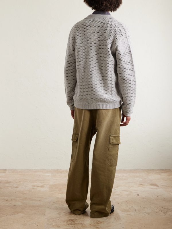 Open-Knit Wool-Blend Shirt - BK Open-Knit Wool-Blend Shirt - BK