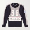 Logo-Jacquard Wool Zip-Up Sweater Logo-Jacquard Wool Zip-Up Sweater