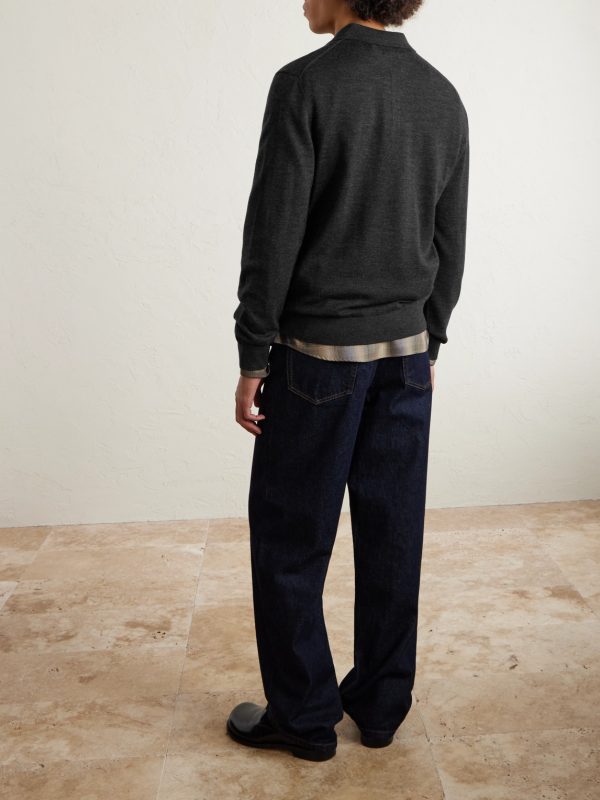 Novelty Wool Polo Shirt - BK Novelty Wool Polo Shirt - BK