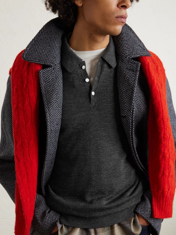Novelty Wool Polo Shirt - E1 Novelty Wool Polo Shirt - E1