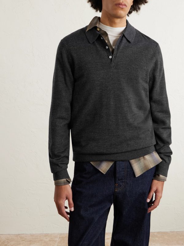 Novelty Wool Polo Shirt - FR Novelty Wool Polo Shirt - FR
