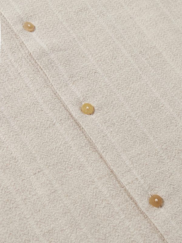 Fonccio Camp-Collar Cotton and Linen-Blend Shirt - CU Fonccio Camp-Collar Cotton and Linen-Blend Shirt - CU