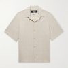 Fonccio Camp-Collar Cotton and Linen-Blend Shirt Fonccio Camp-Collar Cotton and Linen-Blend Shirt