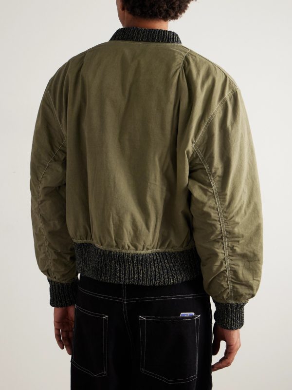 Reversible Organic Cotton-Canvas Bomber Jacket - BK Reversible Organic Cotton-Canvas Bomber Jacket - BK