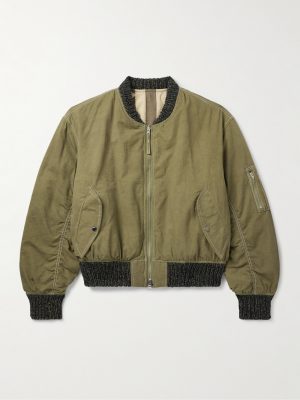 Reversible Organic Cotton-Canvas Bomber Jacket