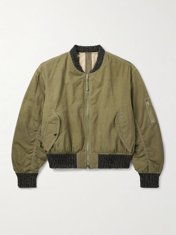 Reversible Organic Cotton-Canvas Bomber Jacket Reversible Organic Cotton-Canvas Bomber Jacket